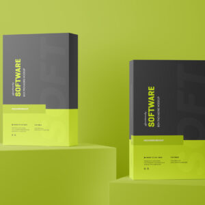 Software packaging box mockup